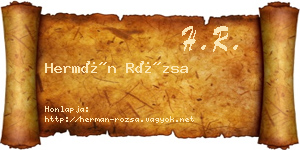 Hermán Rózsa névjegykártya